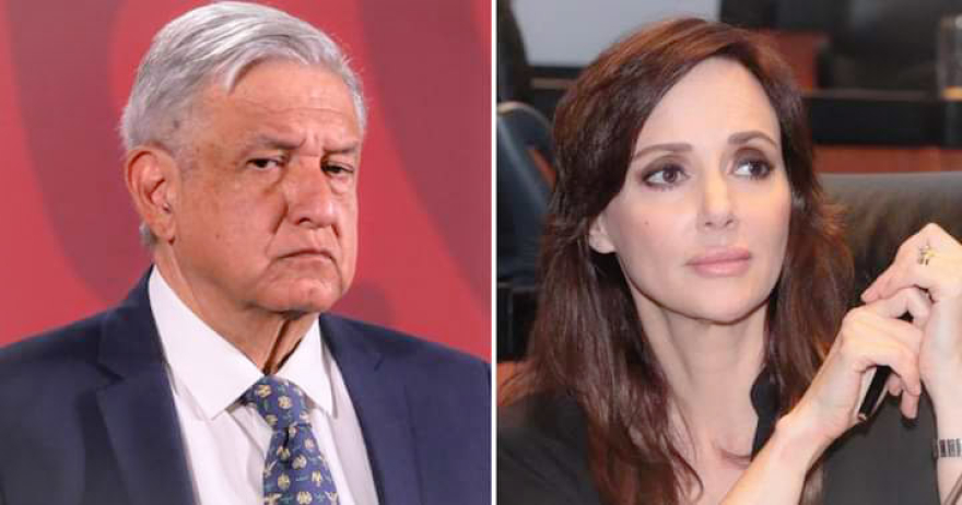 Andrés Manuel López Obrador y Lilly Téllez