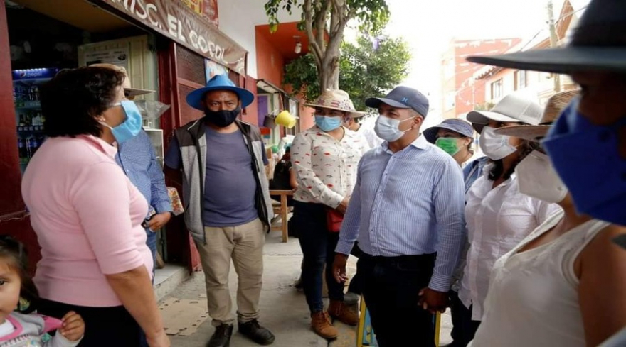 Edmundo Tlatehui recorre San Andrés 