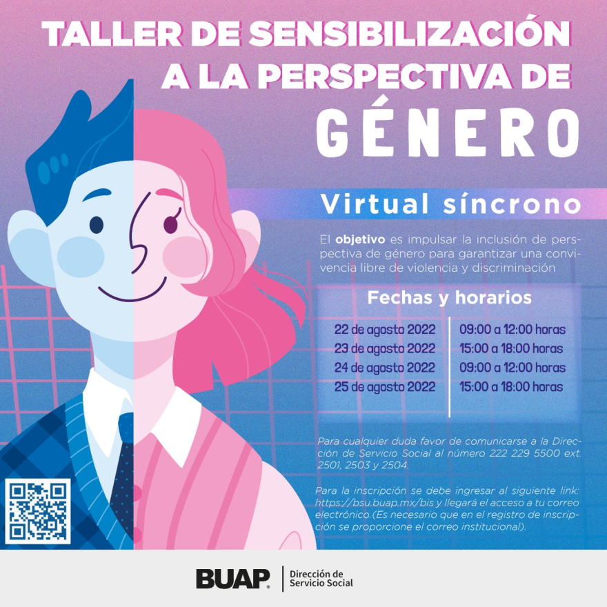 BUAP invita al taller de Sensibilización a la Perspectiva de Género