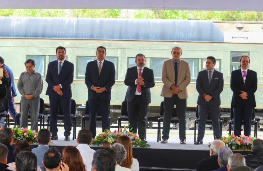Sergio Salomón respalda rehabilitación del sistema ferroviario en México desde el gobierno federal