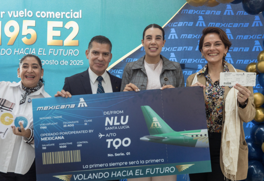 Sectur inaugura vuelo de Mexicana desde el AIFA a Tulum