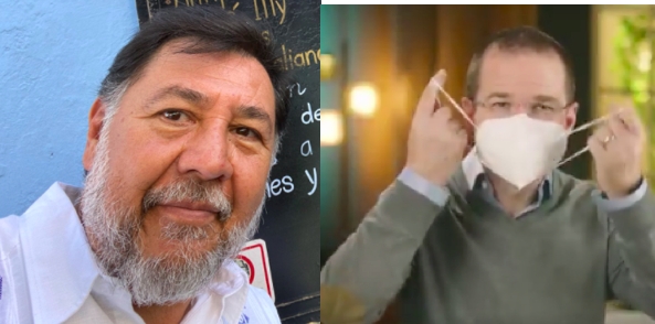 Cuestiona Noroña que Anaya utilizaba cubrebocas y aún así se contagio