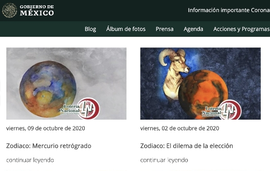 Descubren que el Gobierno también da el horóscopo a través de la Lotería Nacional