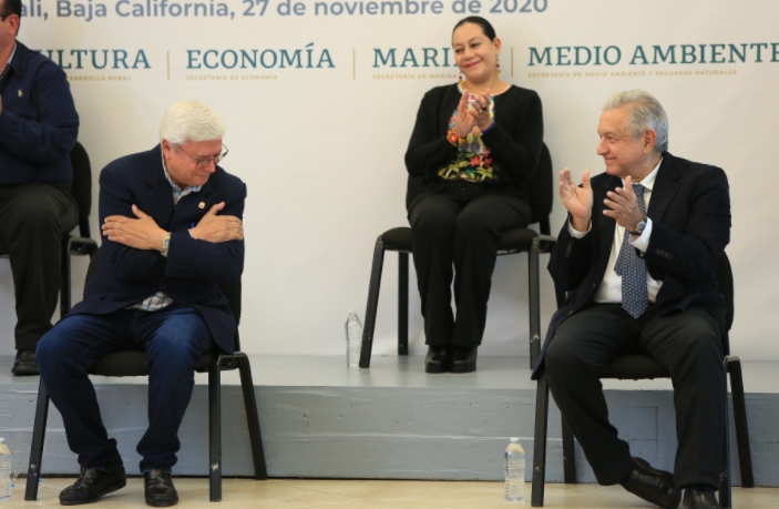 Aunque me regañe, me da tranquilidad escucharlo, dice Bonilla a AMLO