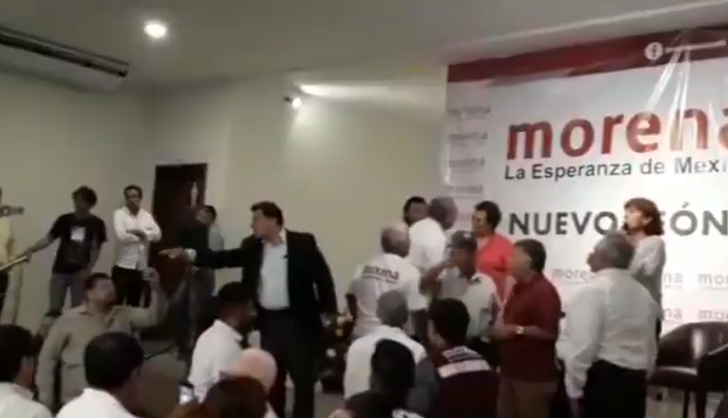 Militantes de Morena rechazan a su candidata en NL y ‘revientan’ evento para protestar