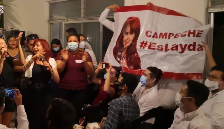 Aún sin licencia, Layda Sansores ya empieza a hacer campaña por Campeche