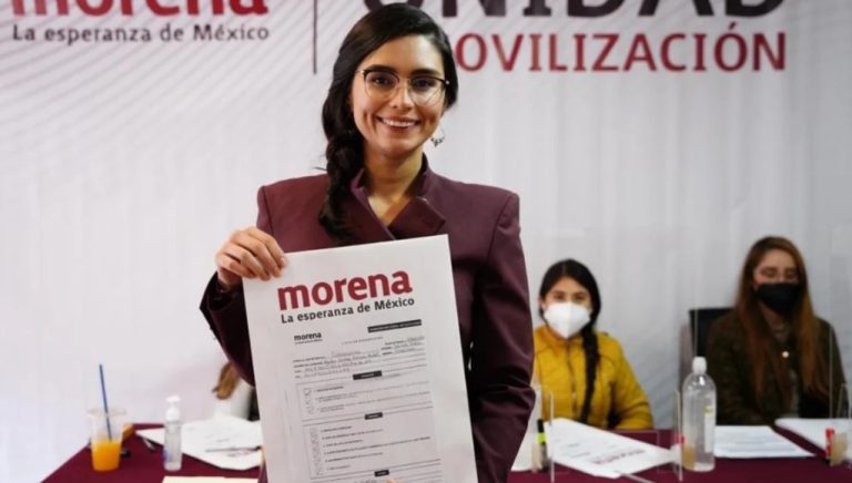 Paloma Aguilar, ex escolta de AMLO, se registra como aspirante a la gubernatura de SLP con Morena