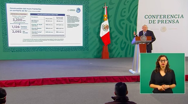 Presidencia celebra que Joe Biden cancelará la construcción del muro “un hecho histórico”