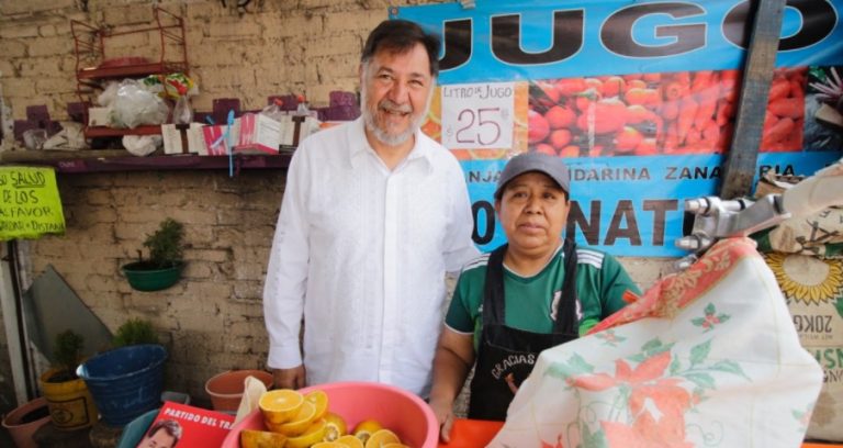 “La gente está diciéndome que me apoya para 2024”, presume Noroña por su campaña
