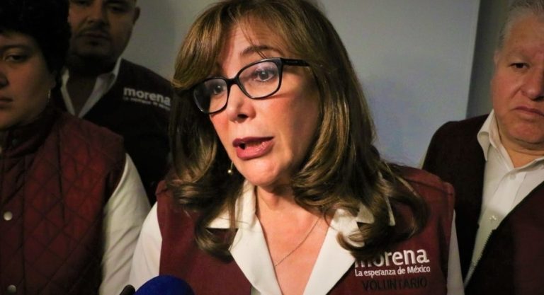 Yeidckol se equivoca y pide votar por Movimiento Ciudadano