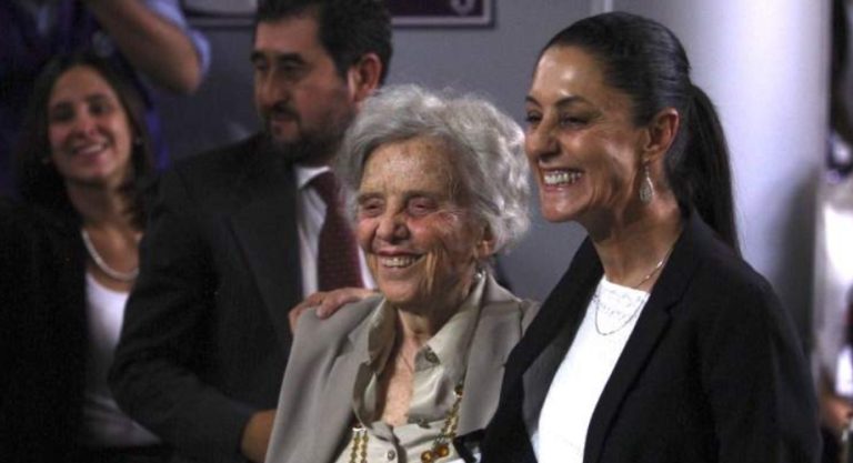 Respalda Poniatowska aspiraciones de Sheinbaum a la Presidencia