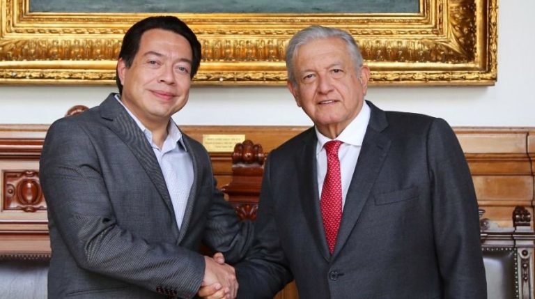 AMLO se reúne con Mario Delgado en Palacio Nacional