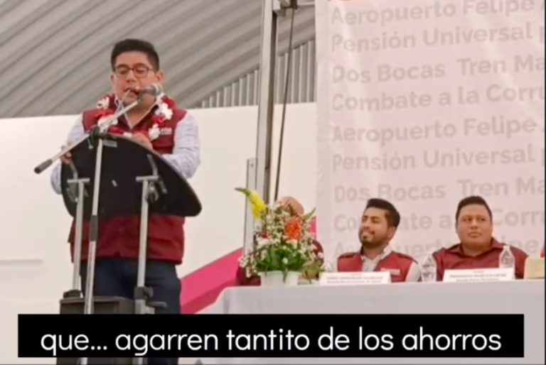 Delegado de Morena en Veracruz pide a alcaldes “agarrar tantito de los ahorros” para acarrear al AMLOFEST