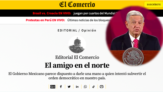 Medios en Perú condenan apoyo de AMLO a Pedro Castillo: “atenta contra lucha vs corrupción”