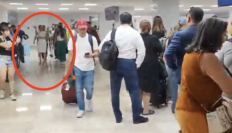 Reciben a Sheinbaum con abucheos y gritos de ¡fuera, fuera!… en el Aeropuerto de Veracruz