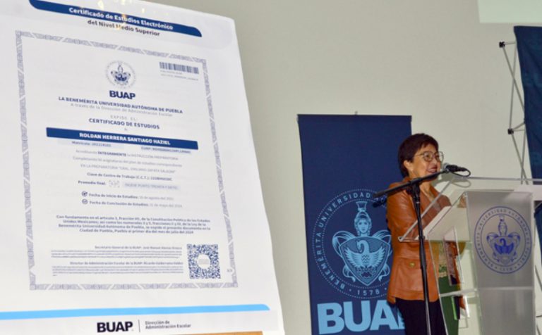 Presenta BUAP certificado de estudios electrónico del nivel medio superior