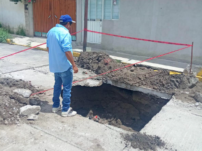 CAPAMH realiza maniobras de reparación en la comunidad de San Sebastián.