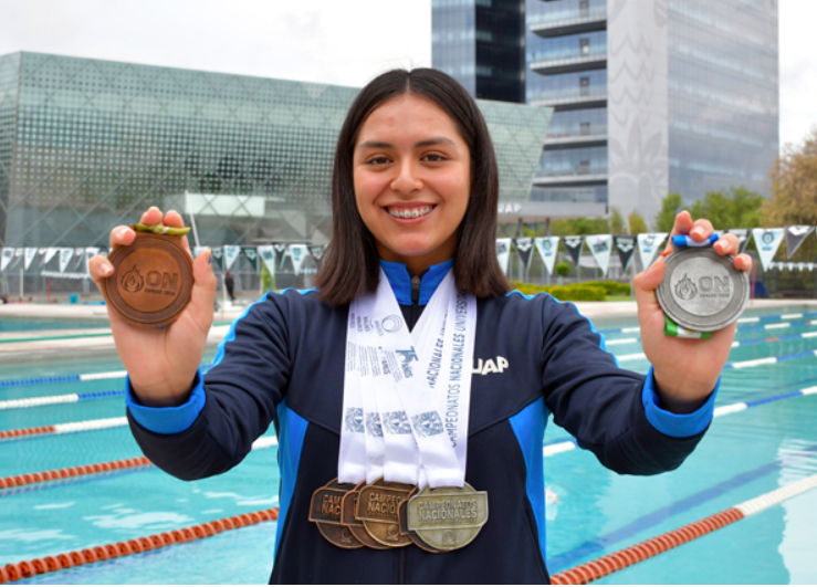 Destaca estudiante BUAP en competencias nacionales de natación