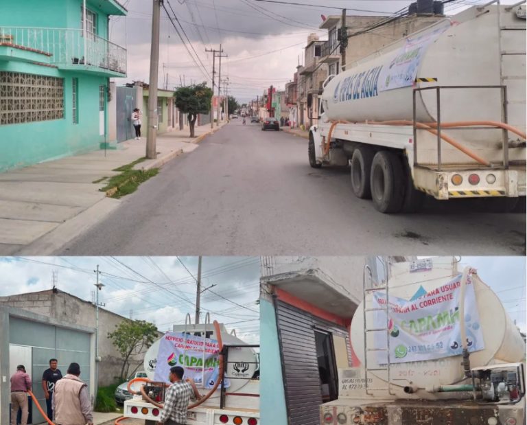 CAPAMH continúa brindando apoyo mediante el suministro de agua