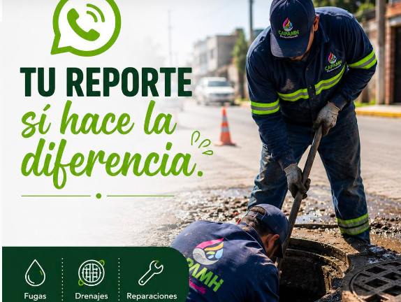 CAPAMH recorre colonias, barrios y comunidades realizando reparaciones de fugas, desazolves, limpieza de rejillas y más