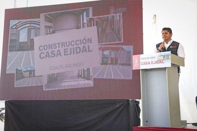 Cuautlacingo contará con nueva Casa Ejidal; Omar Muñoz da banderazo a su construcción