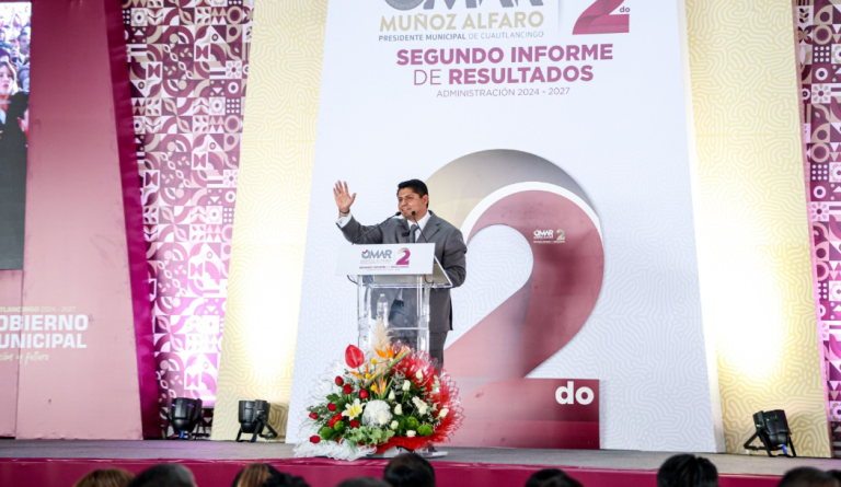 Omar Muñoz presenta Segundo Informe resaltando avances en seguridad, desarrollo e infraestructura